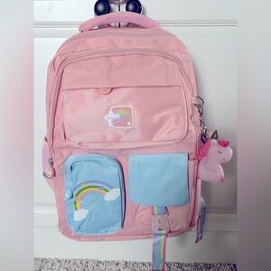Pink Unicorn Lightweight Backpack